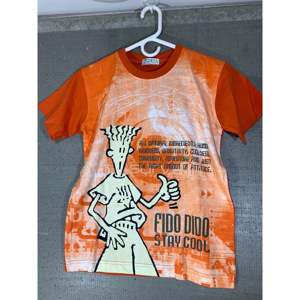 Vintage kids 1985 Fido dido all over print shirt s